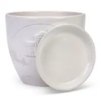 Горшок цветочный с поддоном 5 л, d122/h19,5 см белый керамика, "Голландия" (М)