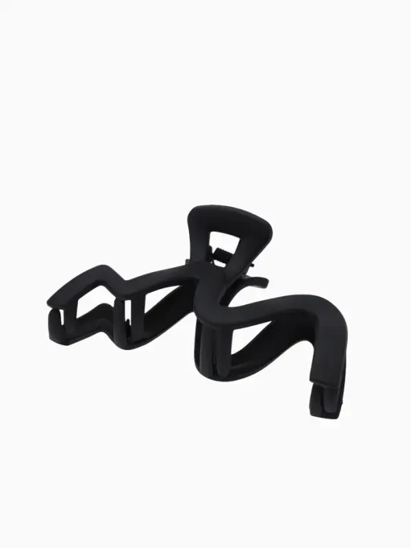 Крабик для волос &laquo;Волна матовый&raquo;, 10 см, чёрный