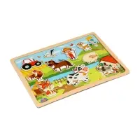 Пазлы для малышей "Ферма" цветные липучки Пазлы для малышей "Ферма" цветные липучки