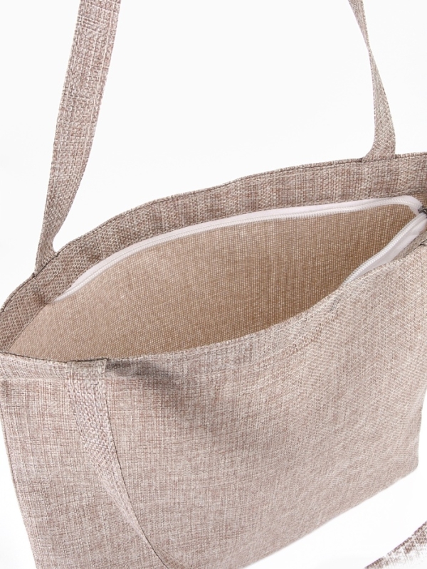 Шопер Стиль, 33*0,5*38, отд на молнии, бежевый Шопер Стиль, 33*0,5*38, отд на молнии, бежевый