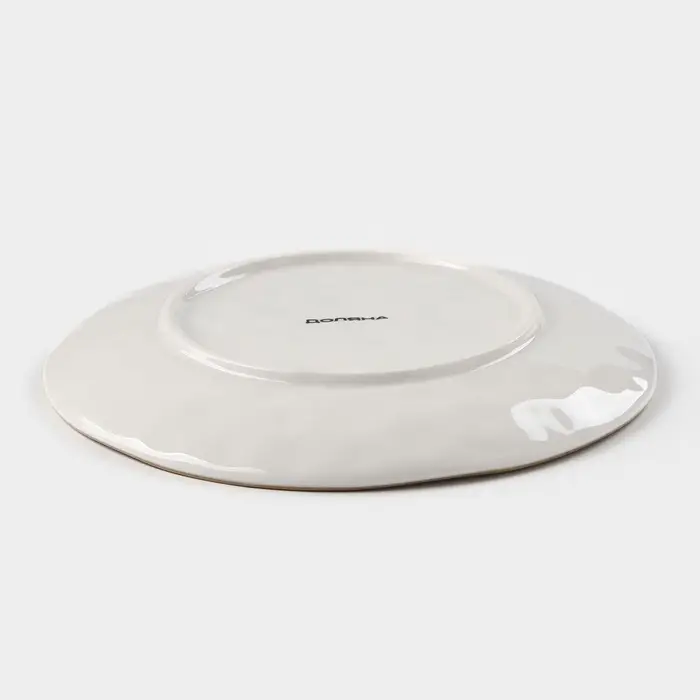 Тарелка Доляна &laquo;Космос&raquo;, d=18.5 см, фарфор, белая, красная