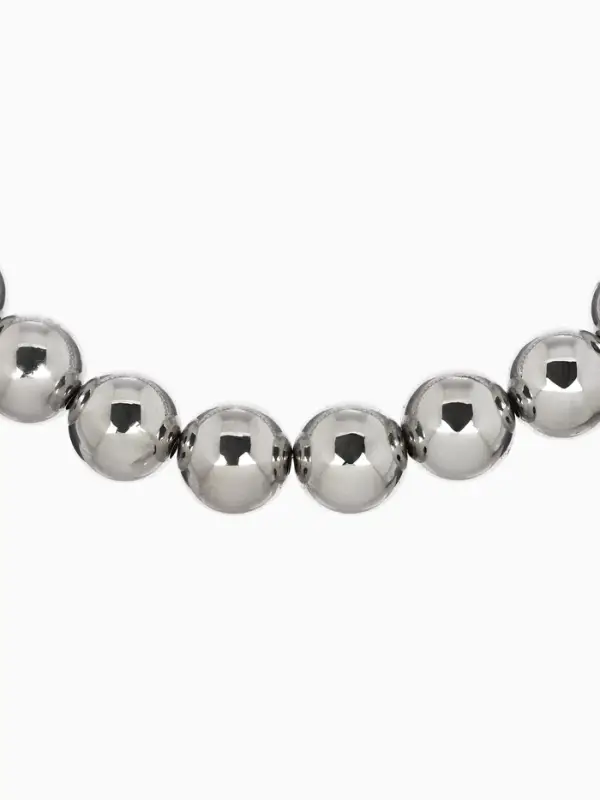 Бусы &laquo;Классика&raquo;, крупные бусины, цвет серебро, 40 см