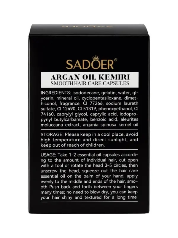 Масло для волос в капсулах, с аргановым маслом и лесным орехом, 1 мл &times; 30 шт.