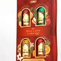 URAL LAB Арома Саунд Набор "Тепла и уюта в Новом году", 4 геля для душа,4х100