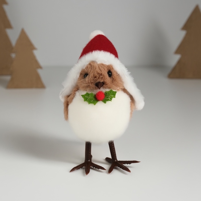 Сувенир Сувенир "Птенчик в новогодней шапке" 7,7х10х13 см