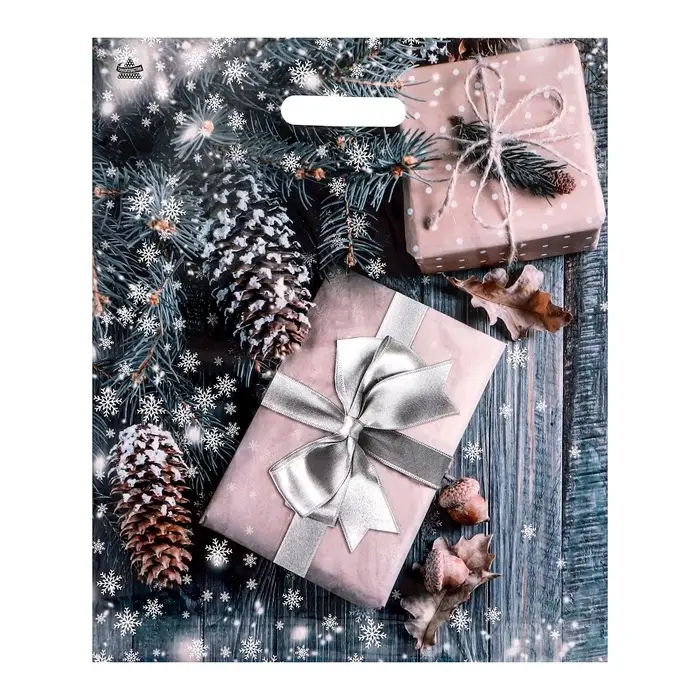 Пакет «Новогодние подарки», полиэтиленовый с вырубной ручкой, 45×38 см Пакет «Новогодние подарки», полиэтиленовый с вырубной ручкой, 45×38 см