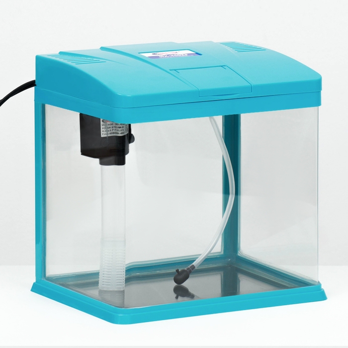 Аквариум SeaStar HX-240F в комплекте: LED-лампа, фильтр, 10 л, голубой Аквариум SeaStar HX-240F в комплекте: LED-лампа, фильтр, 10 л, голубой