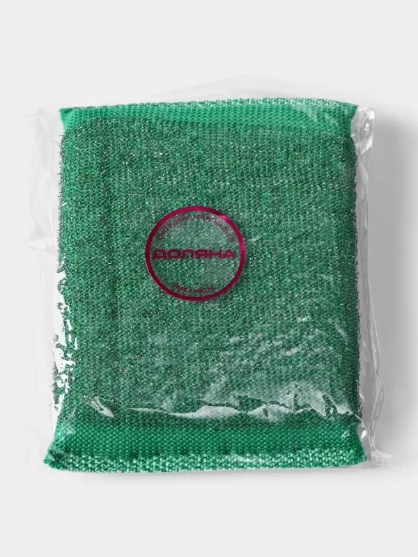 Губка для посуды Доляна, со стальной стружкой, 12×9×1.5 см, МИКС Губка для посуды Доляна, со стальной стружкой, 12×9×1.5 см, МИКС