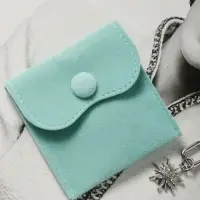 Набор конвертиков для украшений 10 шт. бархатный, 7&times;7 см, бирюзовый (7461969)