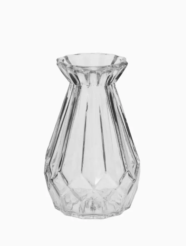 Ваза настольная стекло "Миниатюра" (набор 12 шт) 8-13 см, прозрачный