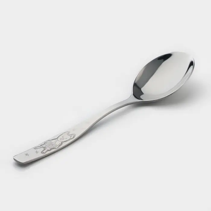 Ложка детская столовая &laquo;Антошка&raquo;, длина 16 см, толщина 2 мм, цвет серебряный