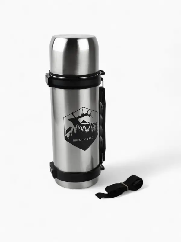 Термос &laquo;Время побед&raquo;, 1 л, время сохранения тепла 12-24 ч