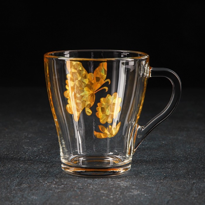 Кружка стеклянная «Бабочка 3D», 250 мл Кружка стеклянная «Бабочка 3D», 250 мл