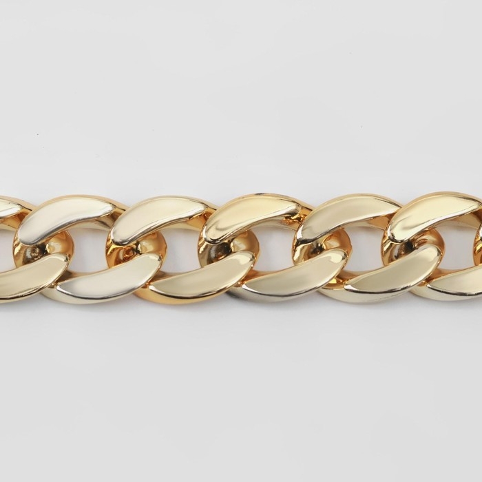 Цепочка для сумки, пластиковая, 15 × 21 мм, 120 см, цвет золотой