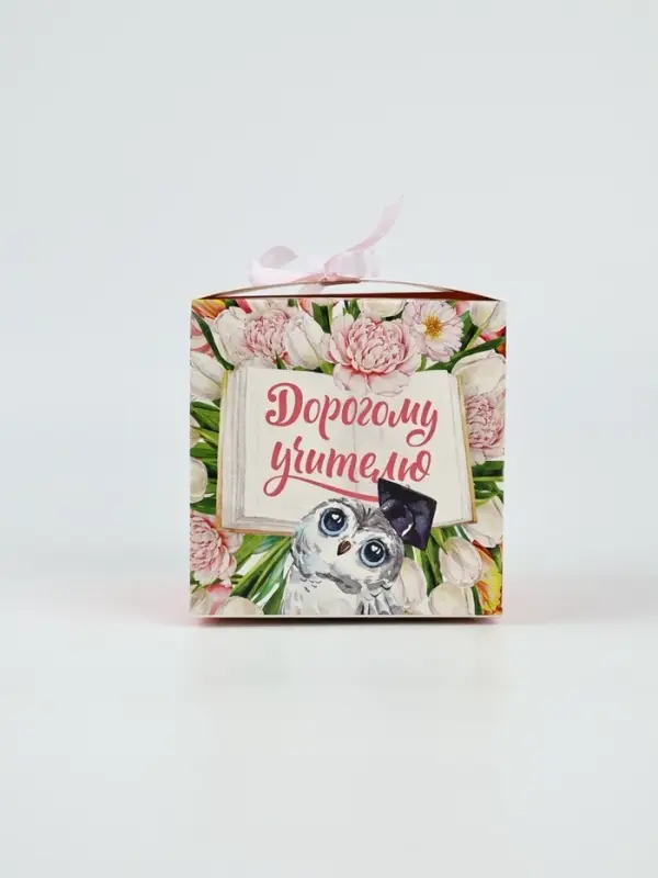 Коробки подарочные самосборные &laquo;Учителю&raquo;, набор 5 шт., 12&times;12&times;12 см
