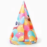 Набор колпаков праздничных «С Днём рождения, весёлые зверята», 6 шт Набор колпаков праздничных «С Днём рождения, весёлые зверята», 6 шт