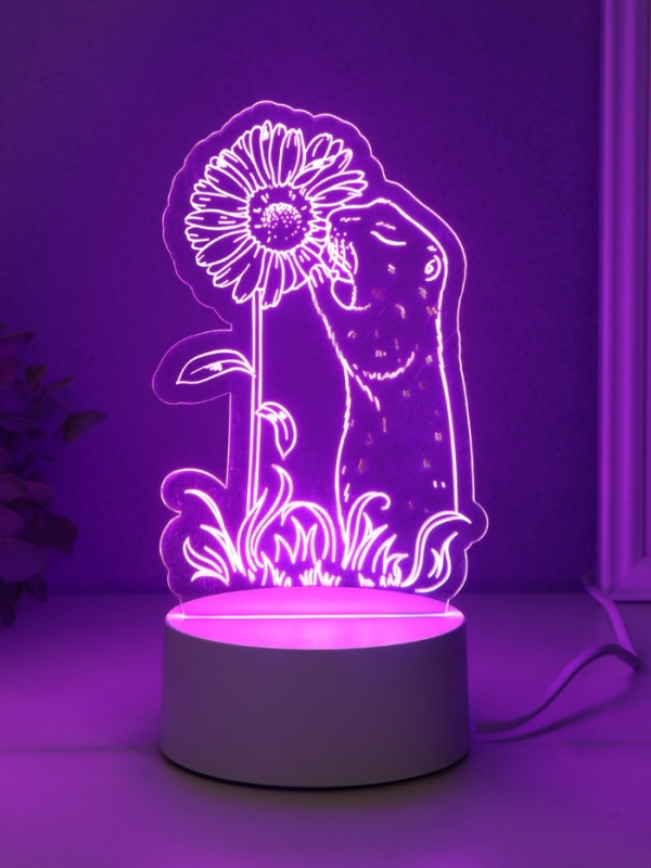 Светильник Светильник "Суслик и ромашка" LED RGB от сети RISALUX 9,5х10,1х17 см