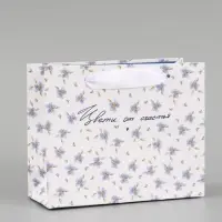 Пакет подарочный &laquo;Цвети от счастья&raquo;, 15&times;12&times;5.5 см