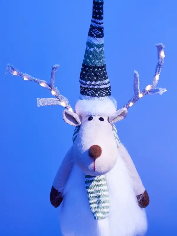 Фигура текстиль «Новогодний лосик» 58 см, 10 LED, от батареек АА×3, свечение тёплое белое Фигура текстиль «Новогодний лосик» 58 см, 10 LED, от батареек АА×3, свечение тёплое белое