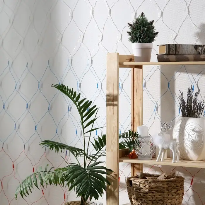 Гирлянда &laquo;Сеть&raquo; 1.6&times;1.6 м, IP20, прозрачная нить, 144 LED, свечение &laquo;Флаг России&raquo;, 220 В