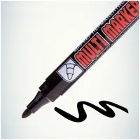 Маркер перманентный Crown. Multi Marker CPM-800, чёрный, узел 3.0 мм