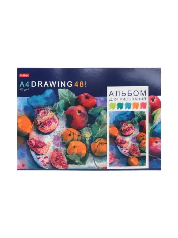 Альбом для рисования Hatber &laquo;Акварельная палитра&raquo; А4, 48 листов, на скобе