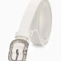 Ремень женский, металлическая пряжка, 2.3&times;105 см, белый