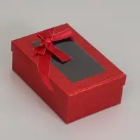Набор подарочных коробок 3 в 1, прямоугольные с окном 23&times;16&times;9.5 21&times;14&times;8.0 19&times;12&times;6.5 см