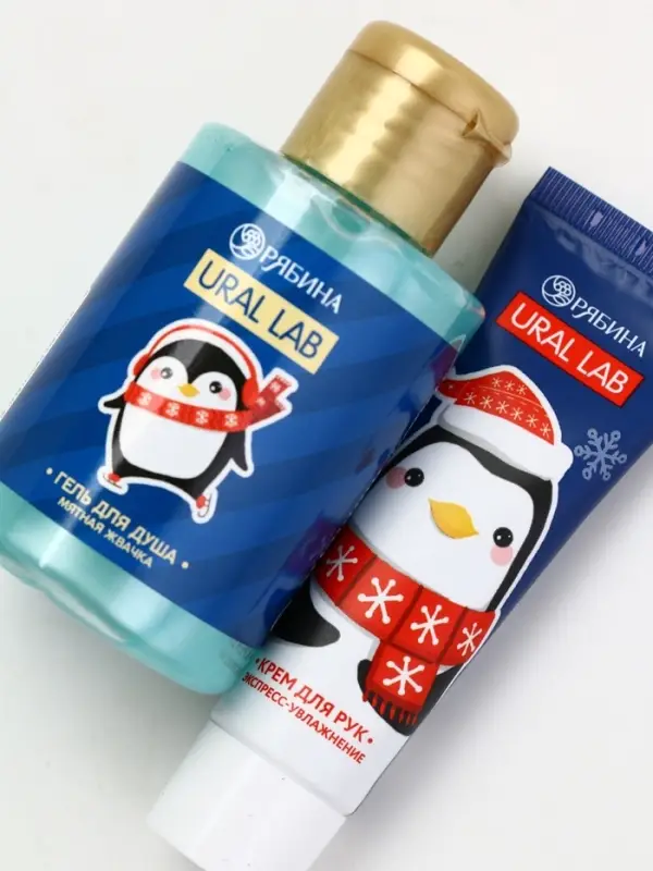 URAL LAB Набор "Уютной зимы", гель для душа 110 мл и крем для рук 30 мл
