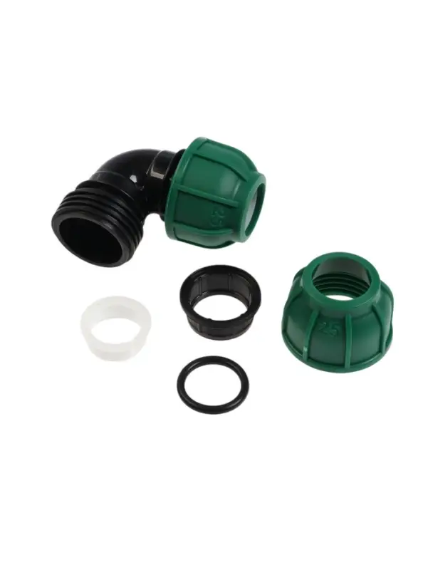 Отвод ПНД ZEIN, 25 мм, цанга