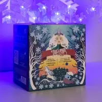 Гирлянда &laquo;Нить&raquo; 2 м с насадками &laquo;Снежинка матовая&raquo;, IP20, прозрачная нить, 36 LED, свечение синее, 220 В