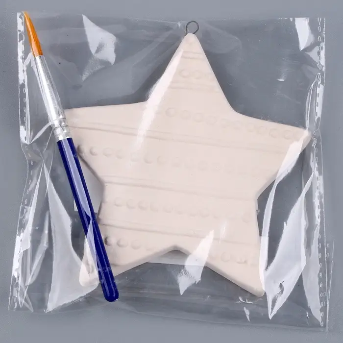 Ёлочная игрушка под раскраску &laquo;Звезда&raquo;, с подвесом