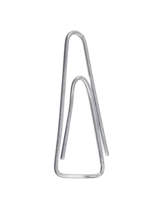 Скрепки канцелярские 25 мм, 100 штук, ErichKrause, никелированные, треугольные, картонная упаковка