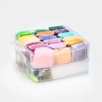 Набор для валяния из шерсти в контейнере, 36 цветов