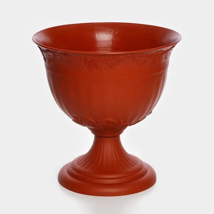 Вазон для цветов &laquo;Ангара&raquo;, 12 л, d=35 см, h=36 см, пластик, терракотовый