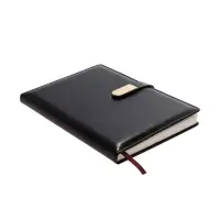 Ежедневник недатированный формат А5, 80л, линия, с ручкой, подар коробка, Черный