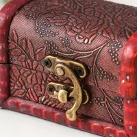 Шкатулка для украшений &laquo;Сундучок. Цветочная&raquo;, дерево, 6&times;8.8&times;5.5 см