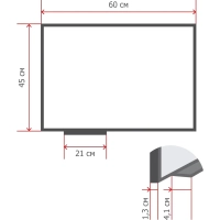 Доска пробковая Attache Iron 45х60 металл. рама