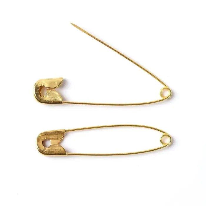 Булавки английские, 45 мм, 10 шт., цвет золотой