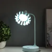 Лампа настольная RISALUX &laquo;Санди&raquo;, светодиодная, USB, АКБ, синяя, 11.7&times;14.5&times;18 см
