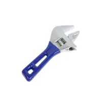 Ключ разводной ТУНДРА, укороченная обрезиненная рукоятка, широкий захват до 45 мм, 200 мм