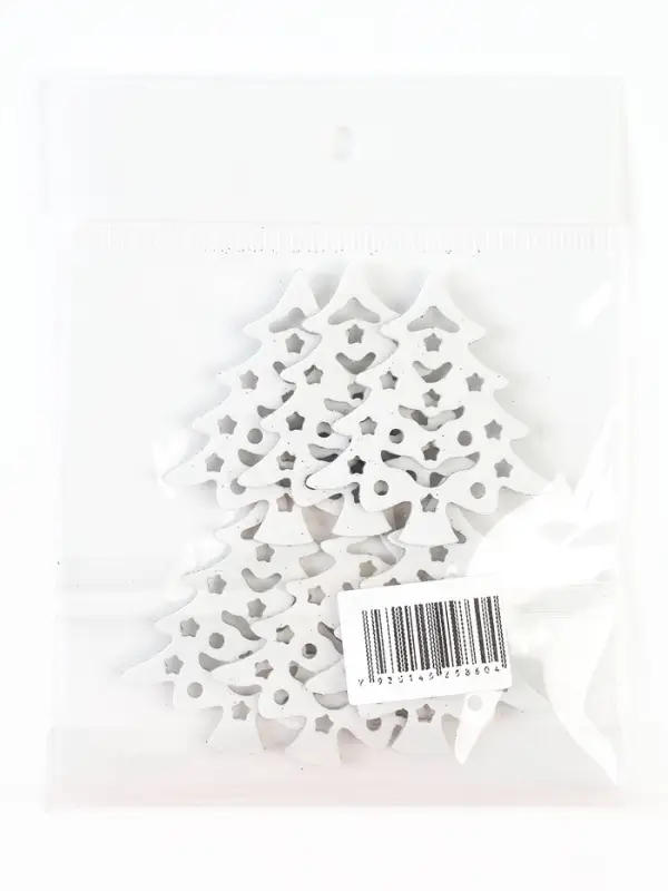 Декор Декор "Серебряные елочки", набор 6 шт.