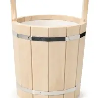 Ведро-запарник для бани и сауны, 10 л, деревянное, пластмассовая вставка