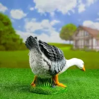 Садовая фигура из полистоуна &laquo;Гусь наклонившийся&raquo;, 50&times;18&times;30 см
