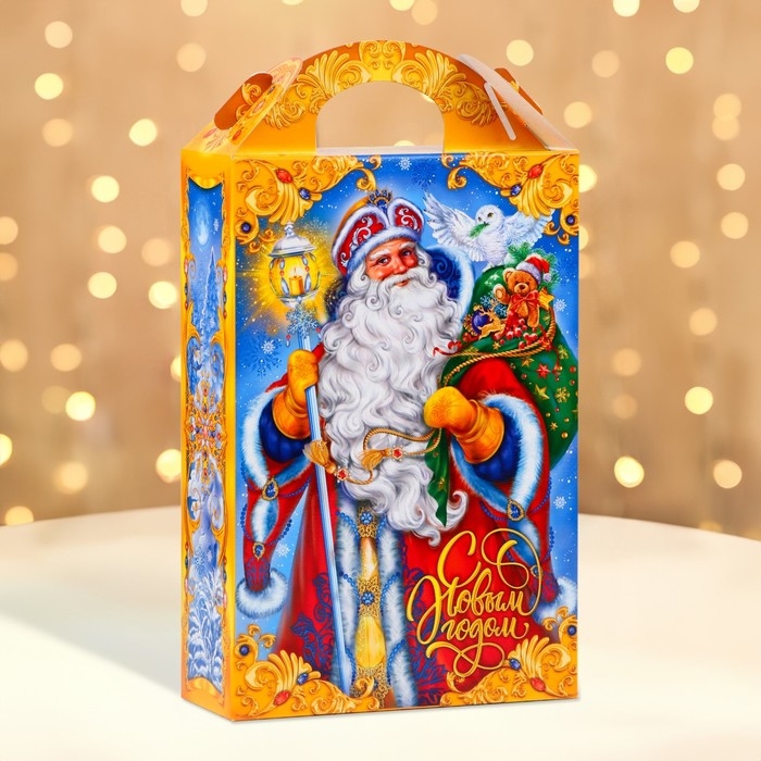 Новый год. Коробка подарочная новогодняя Ларец Дед мороз 17,5 х 31 х 7 см. Новый год. Коробка подарочная новогодняя Ларец Дед мороз 17,5 х 31 х 7 см.