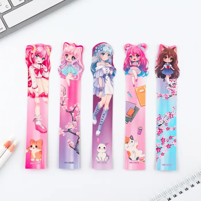 Закладки фигурные, картонные 5 шт «Аниме» Закладки фигурные, картонные 5 шт «Аниме»