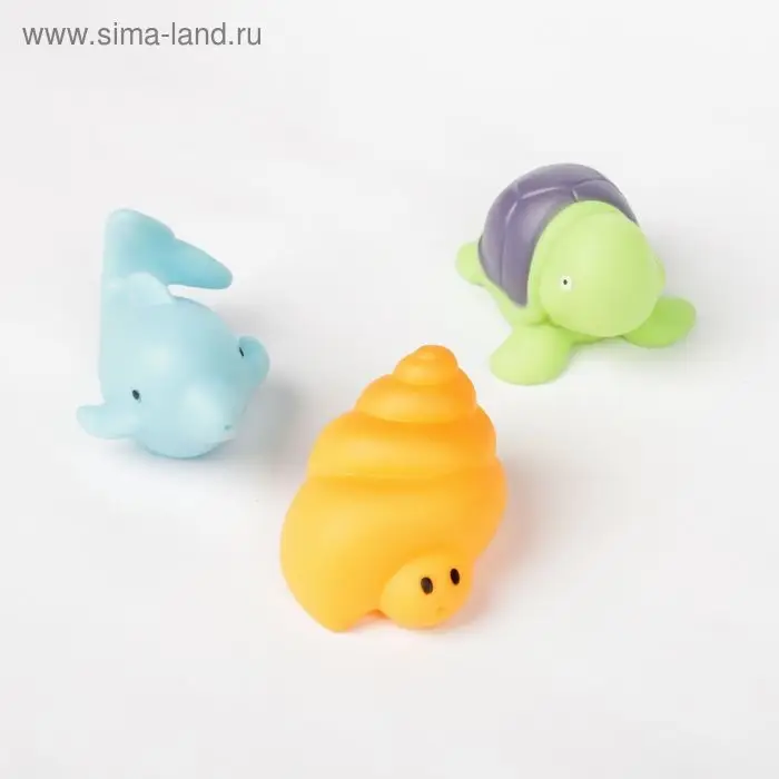 Набор игрушек для ванны &laquo;Морской мир&raquo;, 3 шт.
