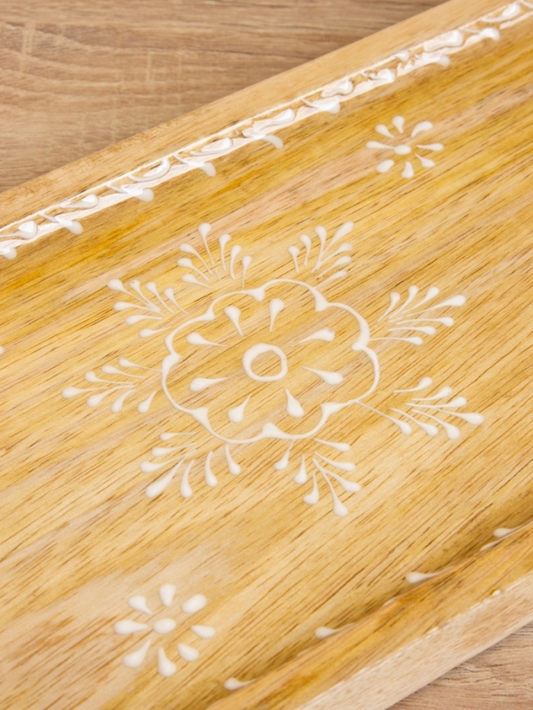 Блюдо прямоугольное Блюдо прямоугольное "Пряник" дерево манго 41х15 см