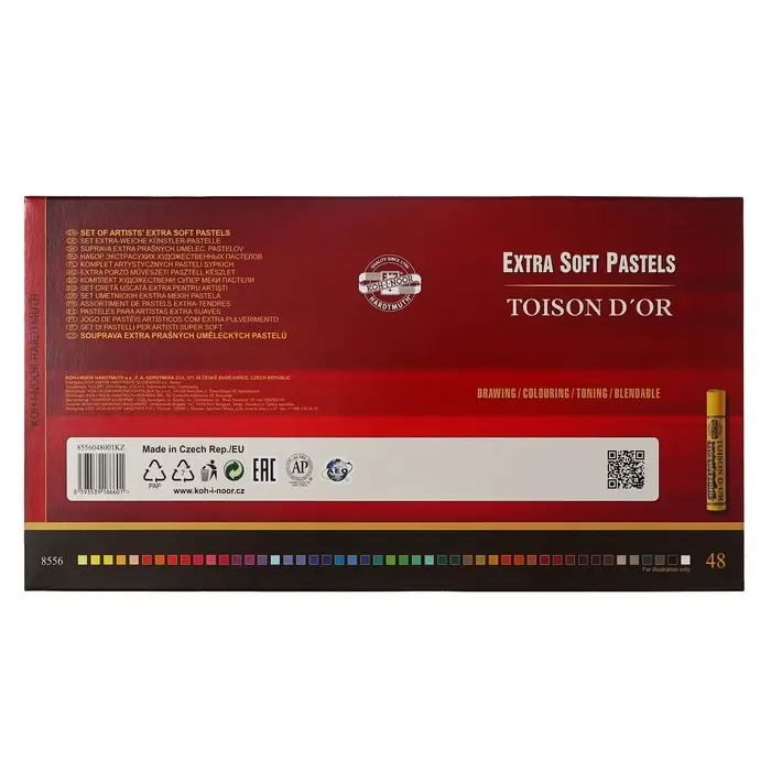 Пастель сухая экстра-мягкая художественная 48 цветов, Koh-I-Noor TOISON D`OR=8556/48