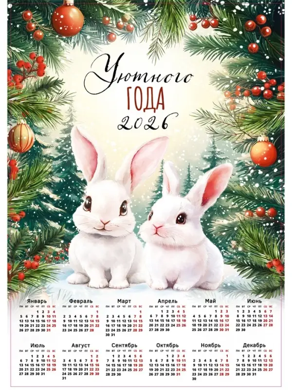 Календарь 2026 «Уютный», А2 Календарь 2026 «Уютный», А2